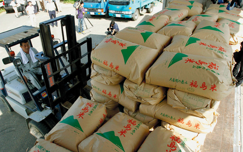 بعض المتاجر تبيع أرز فوكوشيما دون ملصق.  أرشيفية