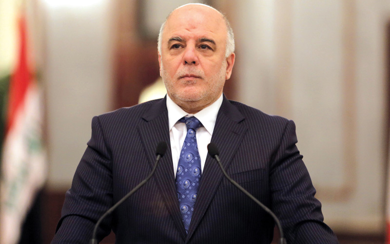 رئيس الوزراء العراقي حيدر العبادي أمام مهمة معقدة.  غيتي
