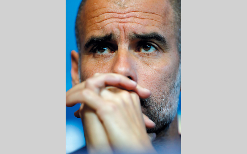 غوارديولا مدرب مانشستر سيتي. رويترز