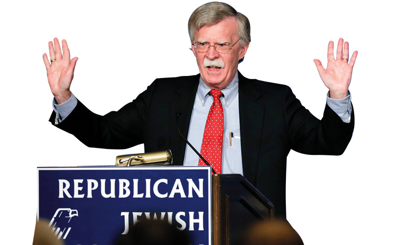 بولتون ليس من المحافظين الجدد، ولا يؤمن بتدخل جيش الولايات المتحدة لأسباب إنسانية. أ.ب