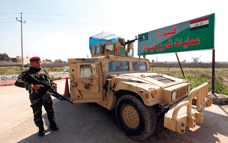 القوات العراقية تبدأ عملية تطهير المناطق الحدودية