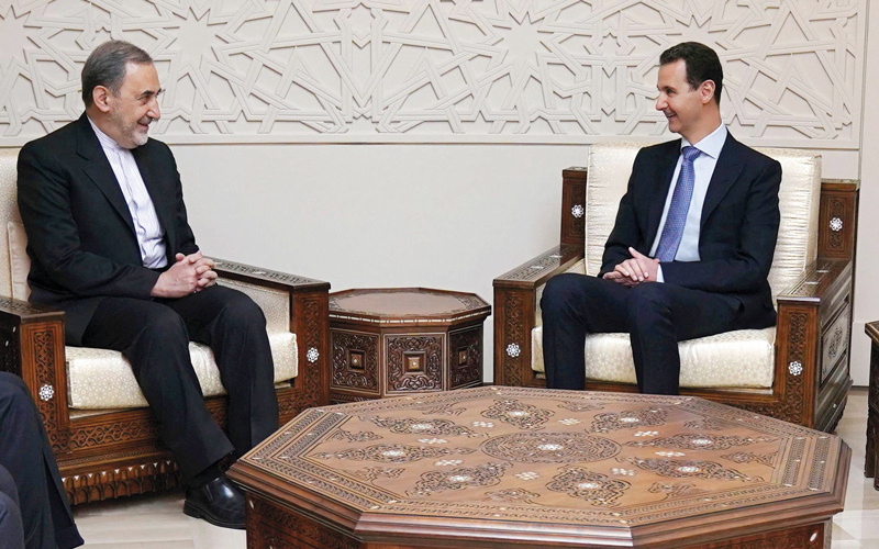 علي أكبر ولايتي يتوقع رحيل الأميركيين عن سورية. أ.ب