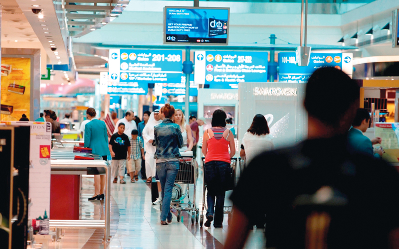 22.74 مليون مسافر استخدموا «دبي الدولي» في الربع الأول من 2018. من المصدر