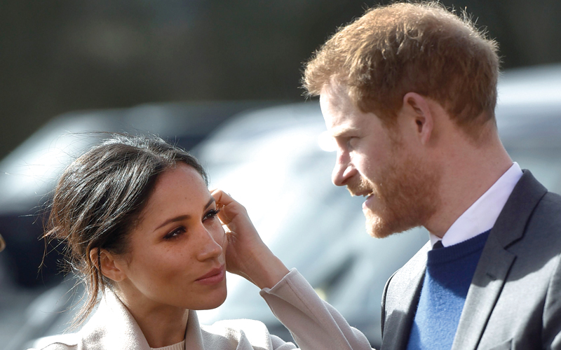 الأمير هاري وعروسه ميغان ماركل. أ.ف.ب