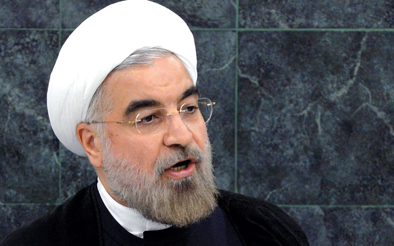 حسن روحاني دخل السباق الرئاسي على أساس إطلاق سراح المعتقلين السياسيين. أ.ب