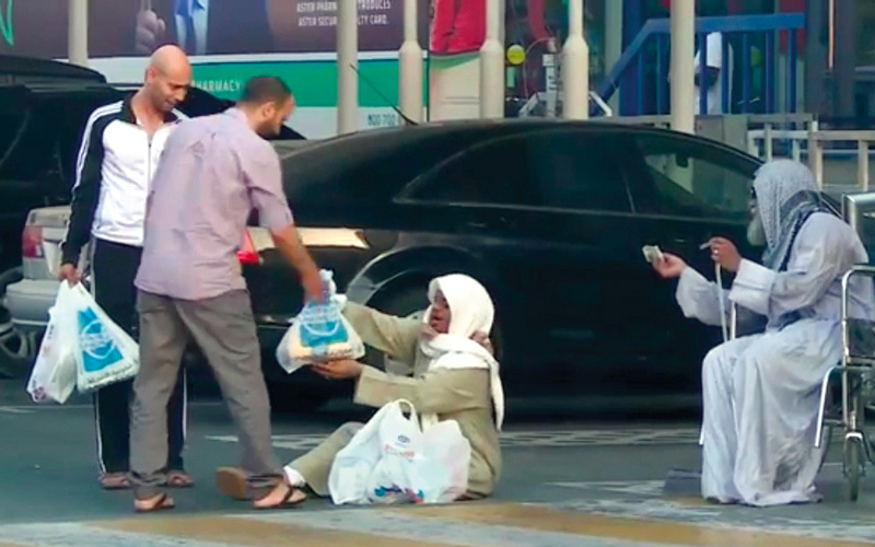 شرطة رأس الخيمة تكثف حملات التوعية بمخاطر التسوّل. من المصدر