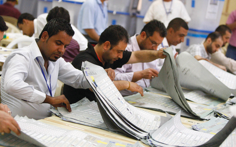 عمليات إحصاء الانتخابات العراقية. أرشيفية