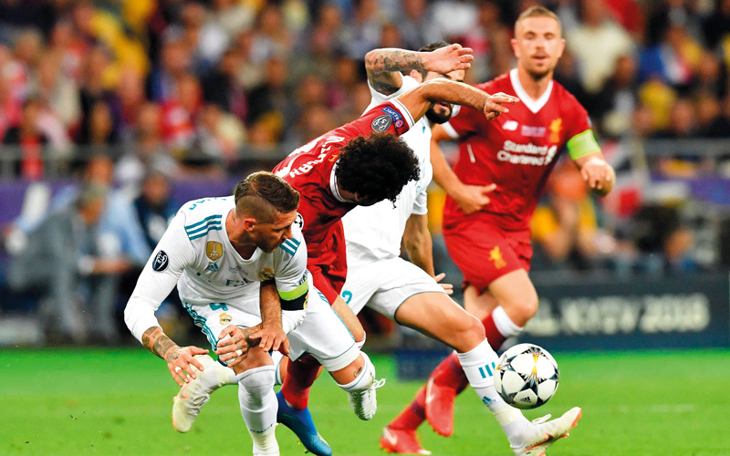 صلاح تعرّض لإصابة قوية إثر التحامه براموس. إي.بي.إيه