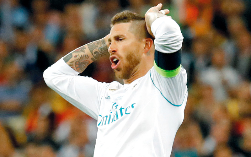 قائد ريال مدريد سيرجيو راموس. رويترز