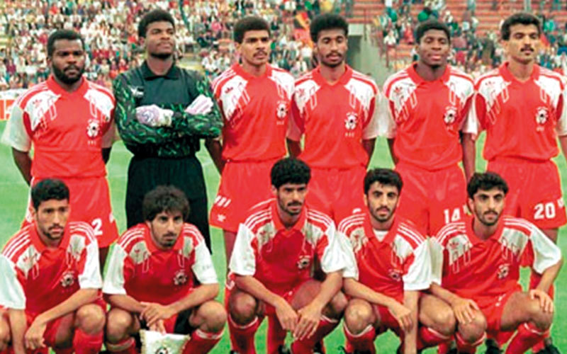 منتخب الإمارات شارك في مونديال 1990.

أرشيفية