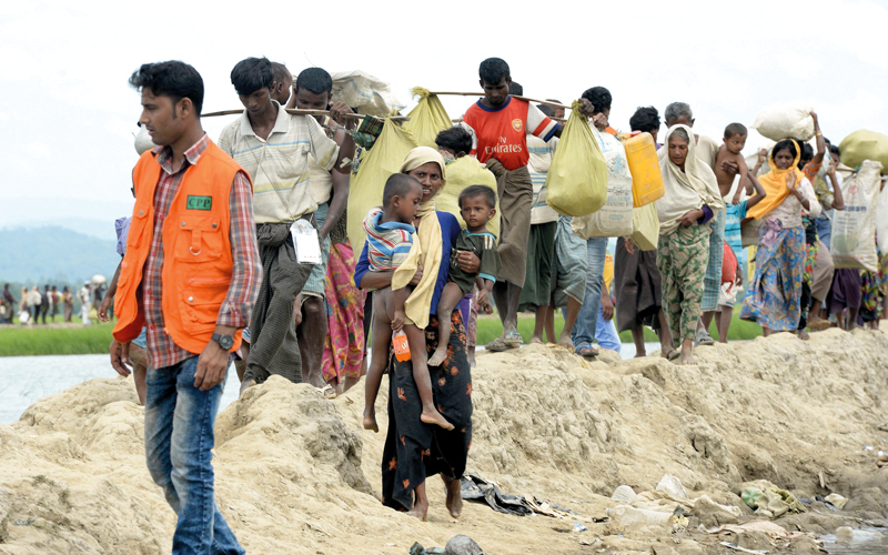 عندما شن جيش ميانمار «عملية التطهير العرقي» عام 2017 قتل الآلاف من أبناء الروهينغا وأجبر مئات الآلاف على الهروب. أ.ف.ب