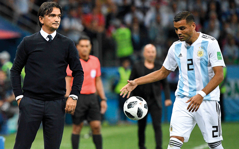 زلاتكو قاد كرواتيا لفوز تاريخي على الأرجنتين في كأس العالم. أ. ف.ب