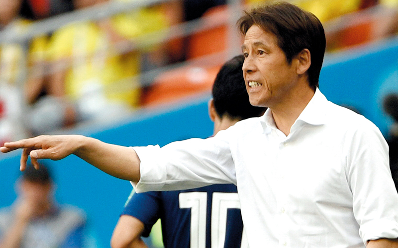 مدرب اليابان أكيرا نيشينو. أ.ف.ب