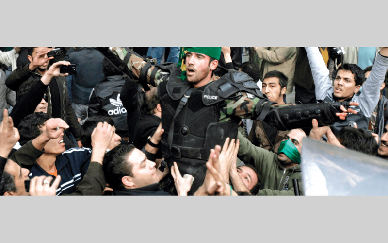 التظاهرات الإيرانية الأخيرة طالبت برحيل خامنئي وروحاني. أرشيفية