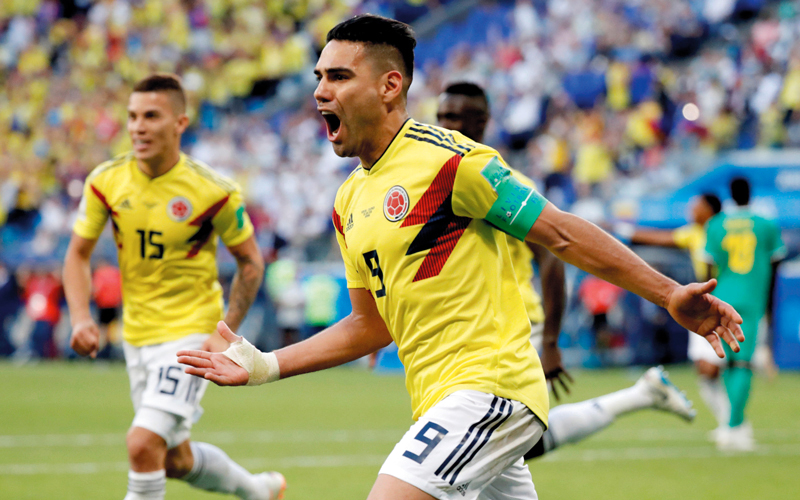 فالكاو يحمل آمال كولومبيا أمام إنجلترا اليوم. رويترز