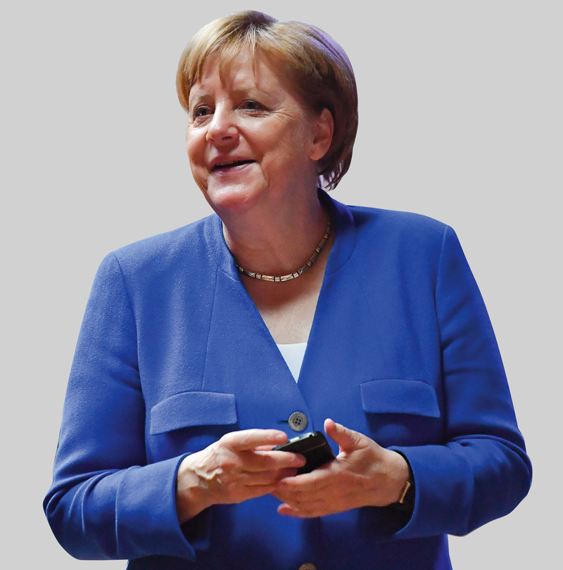 ميركل تعاملت بدبلوماسية مع هجوم ترامب. أ.ب