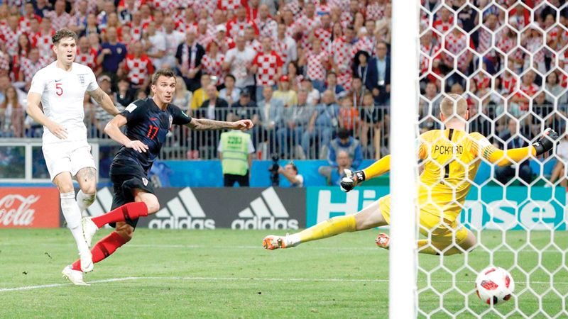 كرواتيا تبلغ نهائي كأس العالم للمرة الأولى في تاريخها. أ.ف.ب
