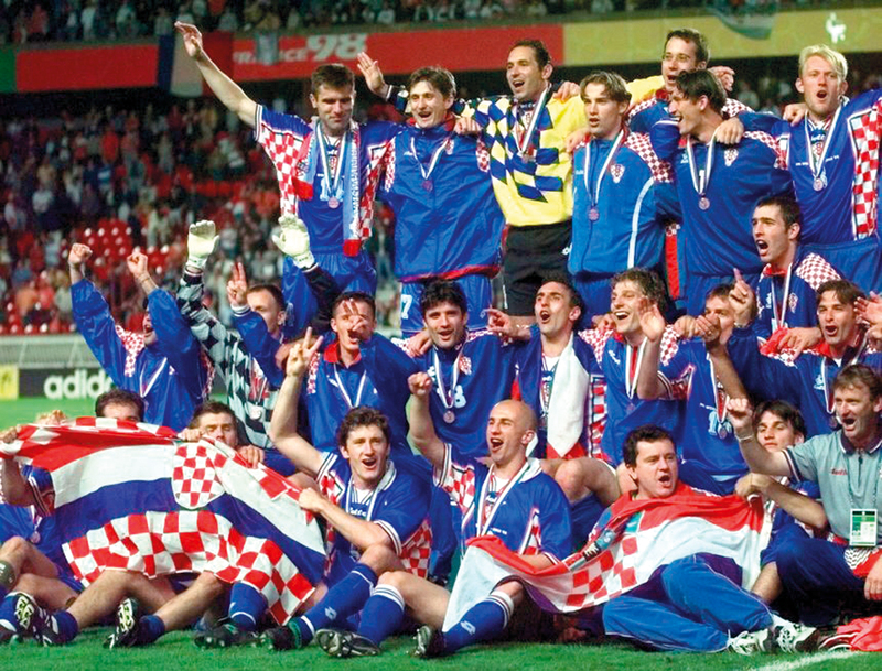 منتخب كرواتيا فاز بالميدالية البرونزية في مونديال 1998. أرشيفية