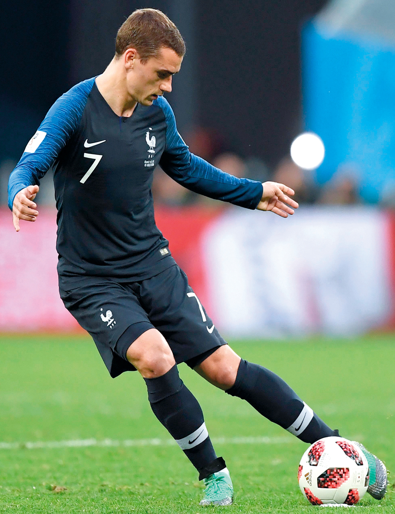 غريزمان أمل فرنسا في الفوز بكأس عالم ثانية.  أ.ف.ب