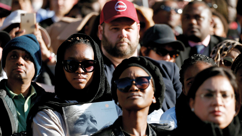 جمهور غفير أحيا ذكرى ميلاد مانديلا.