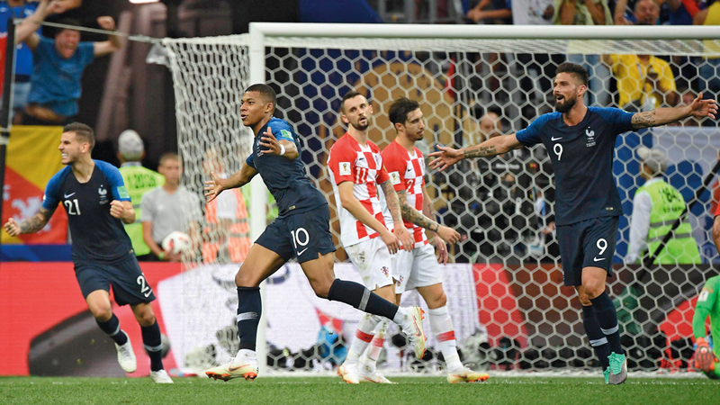 فرنسا وكرواتيا خاضا نهائي مونديال روسيا. أ.ف.ب