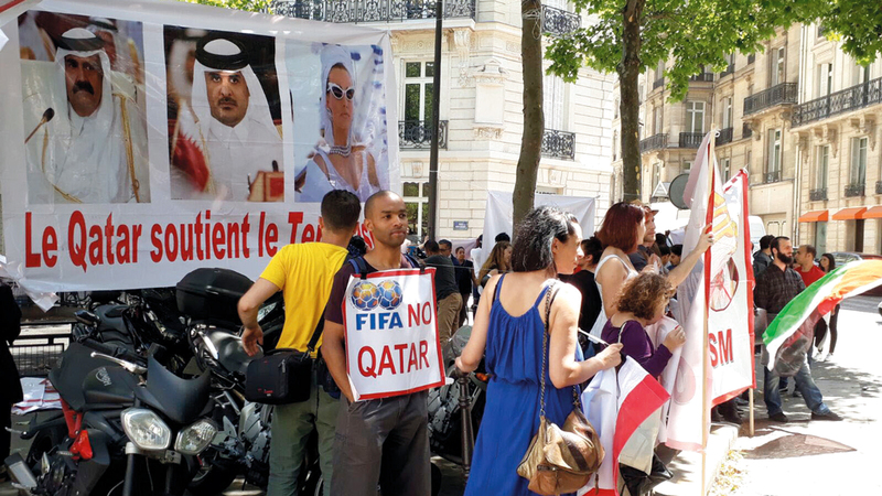 تظاهرات ووقفات احتجاجية في لندن اليوم ضد زيارة أمير قطر
