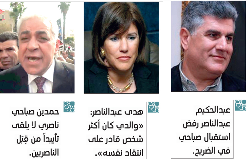 حمدين صباحي  ناصري لا يلقى  تأييداً من قِبَل  الناصريين.