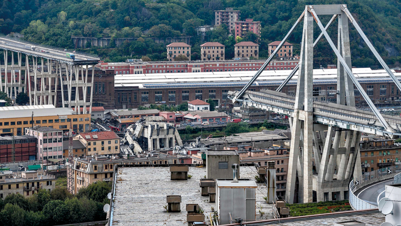 30 قتيلاً في «مأساة» انهيار جسر بمدينة جنوى الإيطالية