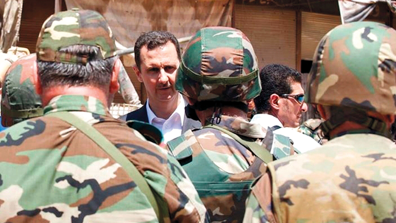 عمد نظام الأسد إلى قمع التظاهرات السلمية وفتح الباب أمام التمرد المسلح.  أرشيفية