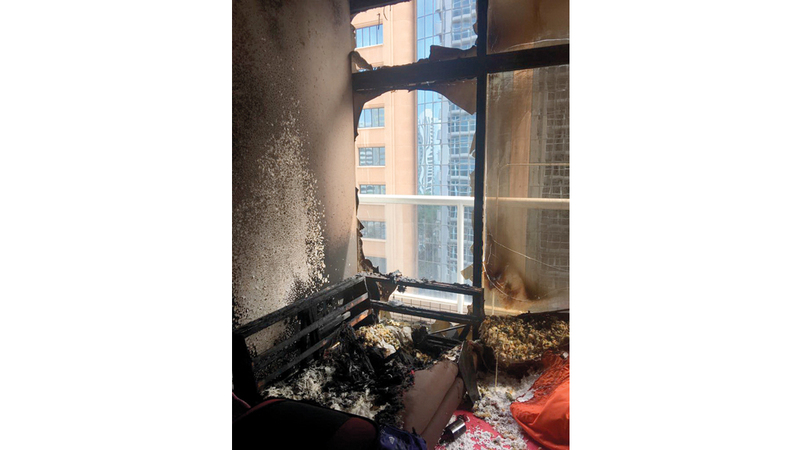 وفاة طفلة آسيوية بحريق شقة في أبوظبي
