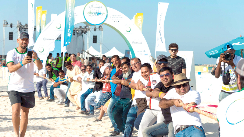 التحدي يشهد طيفاً واسعاً من الأنشطة والفعاليات الرياضية.  من المصدر