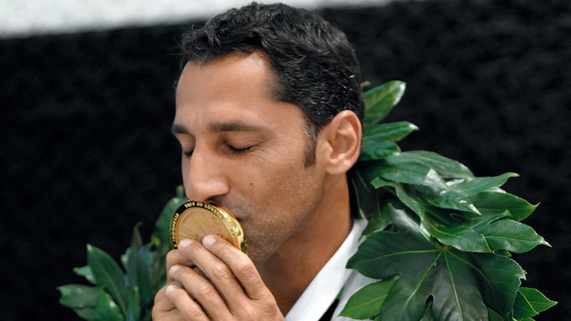 علي اللنجاوي حصد ميداليتين ذهبية وفضية. من المصدر