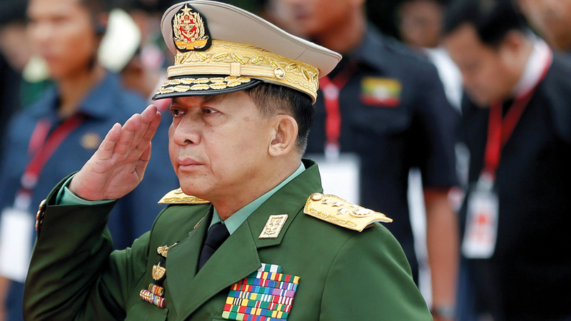 القائد الأعلى لجيش ميانمار مين أونغ هلاينغ.   رويترز