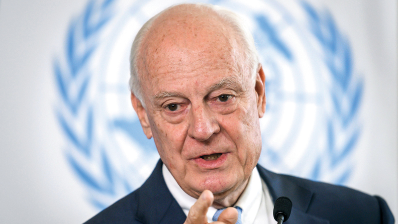 دي ميستورا:

«المحادثات الجارية بين روسيا وتركيا

تمثل الأساس لتقرير مصير منطقة إدلب».