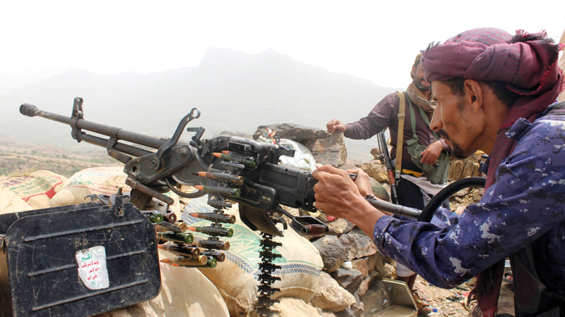 الجيش اليمني يحرر مرتفعات ذيبان والمنظر  في حيفان تعز