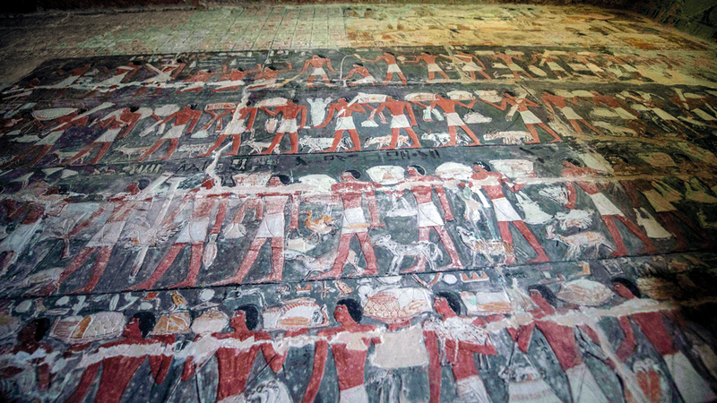 المقبرة عمرها نحو 4000 سنة.  أ.ف.ب