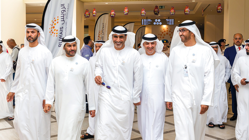 &laquo;أدنوك&raquo; نظمت فعالية خاصة في الرويس كشف خلالها الجابر عن هوية المدينة الجديدة. من المصدر