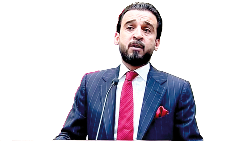 محمد الحلبوسي أصبح أصغر رئيس للبرلمان في تاريخ العراق. أ.ف.ب