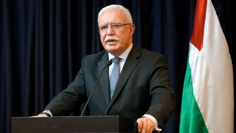وزير الخارجية الفلسطيني يدعو فرنسا إلى تفعيل مؤتمر السلام الدولي