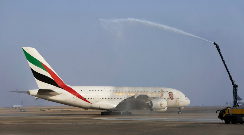 طيران الإمارات تسير الإيرباص A380 إلى الرياض احتفالا باليوم الوطني السعودي