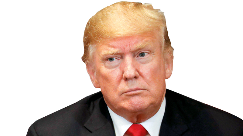 ترامب يبالغ في ثقته بنفسه.  أ.ف.ب