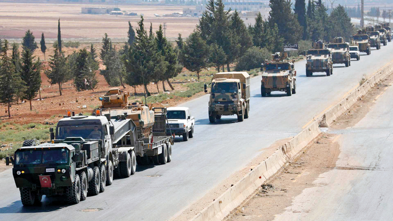 تعزيزات تركية في طريقها إلى إدلب.  أرشيفية