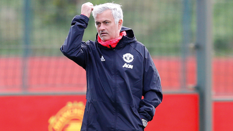 مدرب مانشستر يونايتد جوزيه مورينيو. أ.ب