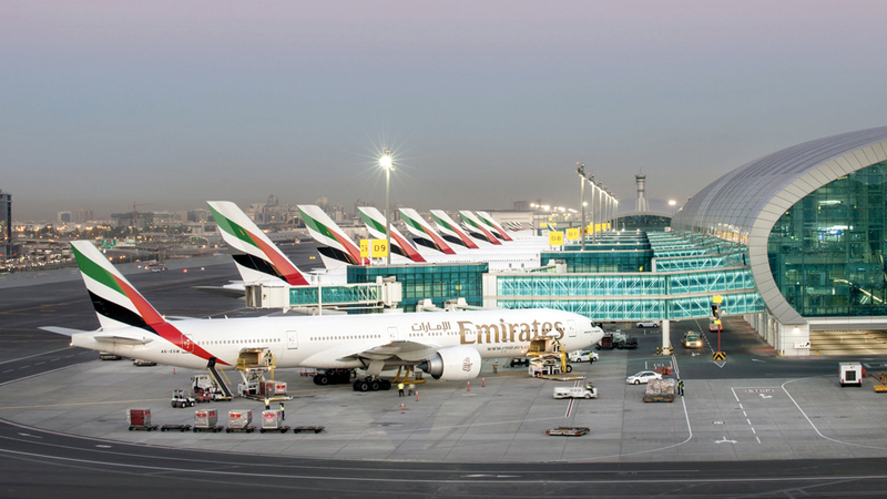 حركة الطائرات في مطار دبي ارتفعت خلال شهر أغسطس الماضي لتصل إلى 35.4 ألف حركة. من المصدر