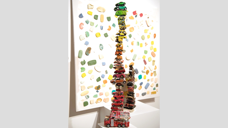 أعمال المعرض تهدف إلى استكشاف مصطلح وفعل الإبادة بأشكاله وتفسيراته المتنوعة.  الإمارات اليوم