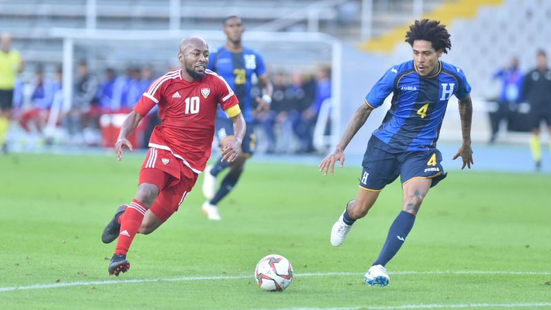 مطر صنع هدف عموري مع المنتخب أمام هندوراس. من المصدر