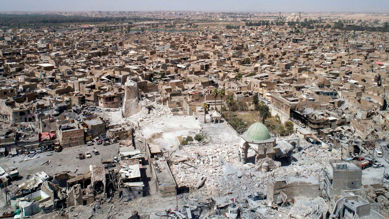 الموصل العراقية لحق بها التهديم.  أرشيفية
