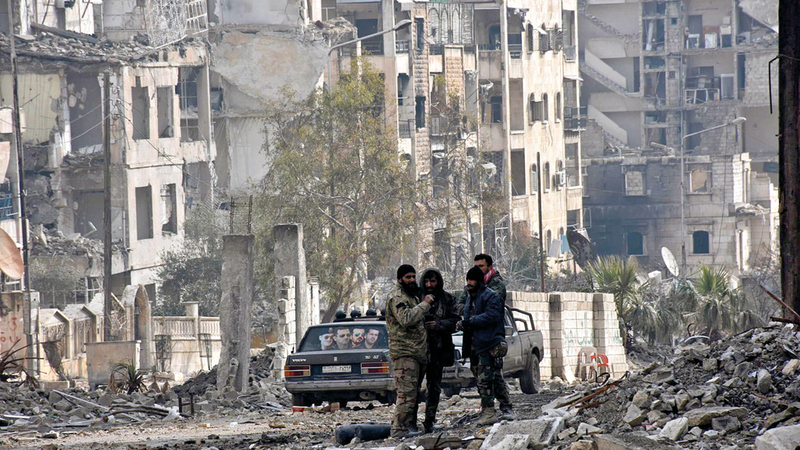 حلب المدينة التاريخية تحولت إلى ركام.  أرشيفية