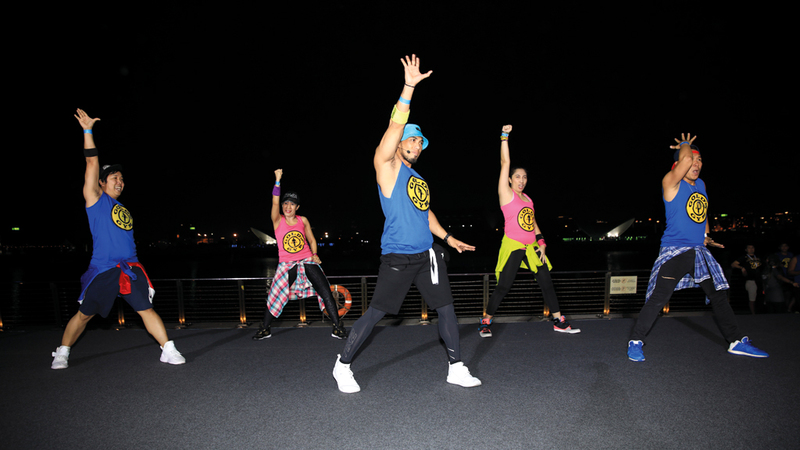 شهدت فعاليات «تحدي دبي للياقة»، التي انطلقت نسختها الثانية، أول من أمس، في دبي فيستيفال سيتي سنتر، إقبالاً جماهيرياً لافتاً.