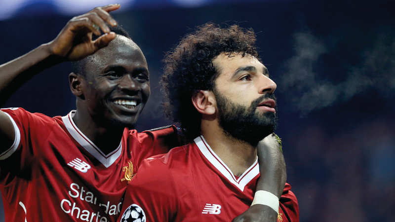 محمد صلاح وماني من أخطر المهاجمين في ليفربول والدوري الإنجليزي. إي.بي.إيه